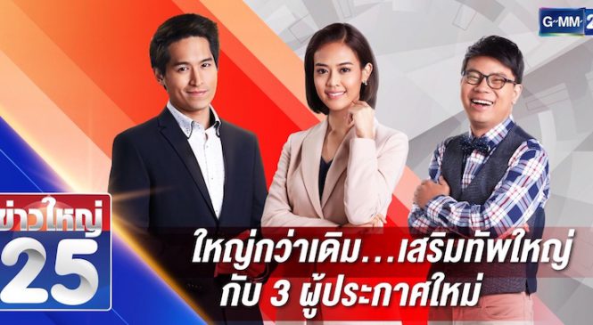 GMM25 เสริมทัพคนข่าว คว้า “ปริม-ดอร์ม-หนุ่ย” เพิ่มความเข้มข้น “ข่าวใหญ่ 25” ครบรสทุกมุมข่าว
