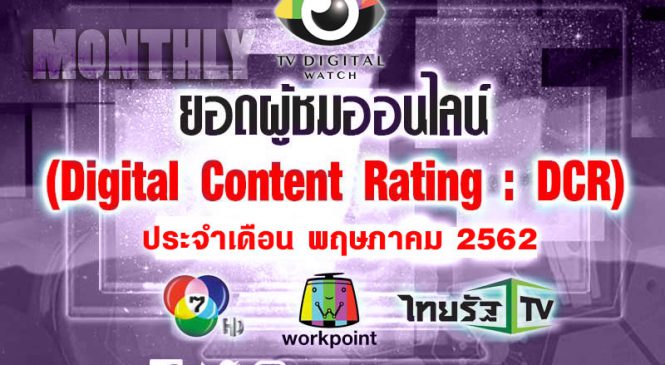 ดิจิทัลเรตติ้งประจำสัปดาห์: ยอดวิวย้อนหลัง ละครช่อง 7 ,รายการเวิร์คพอยท์ และข่าวไทยรัฐ